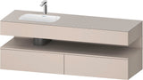 DURAVIT Qatego Studio F. A. Porsche Einbauwaschtisch mit Konsolenwaschtischunterbau 1600 mm Weiß Matt
