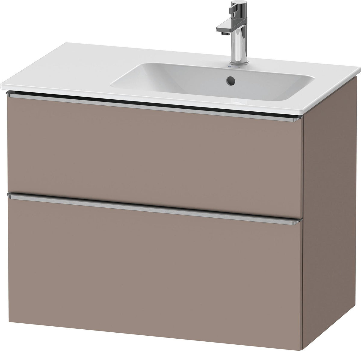DURAVIT D-Neo Waschtischunterbau 810 mm Weiß Matt mit Bronze Griff und Soft-Close