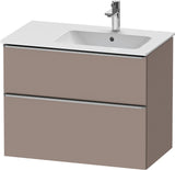 DURAVIT D-Neo Waschtischunterbau 810 mm Weiß Matt mit Bronze Griff und Soft-Close