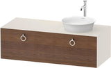 DURAVIT White Tulip Waschtischunterbau 1300 mm, 1 Auszug, Nussbaum/Taupe Hochglanz, wandhängend
