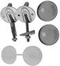 DURAVIT Scharnier-Set für WC-Sitz Universal, Edelstahl, ohne Absenkautomatik, 0061631000