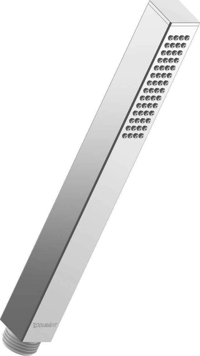 DURAVIT Stabbrause eckig Rain Chrom HG – Messing Handbrause mit Antikalksystem, 1/2″ Anschluss