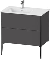 Duravit XViu Waschtischunterbau bodenstehend 810 mm mit 2 Auszügen, weiß matt, Tip-On Technik