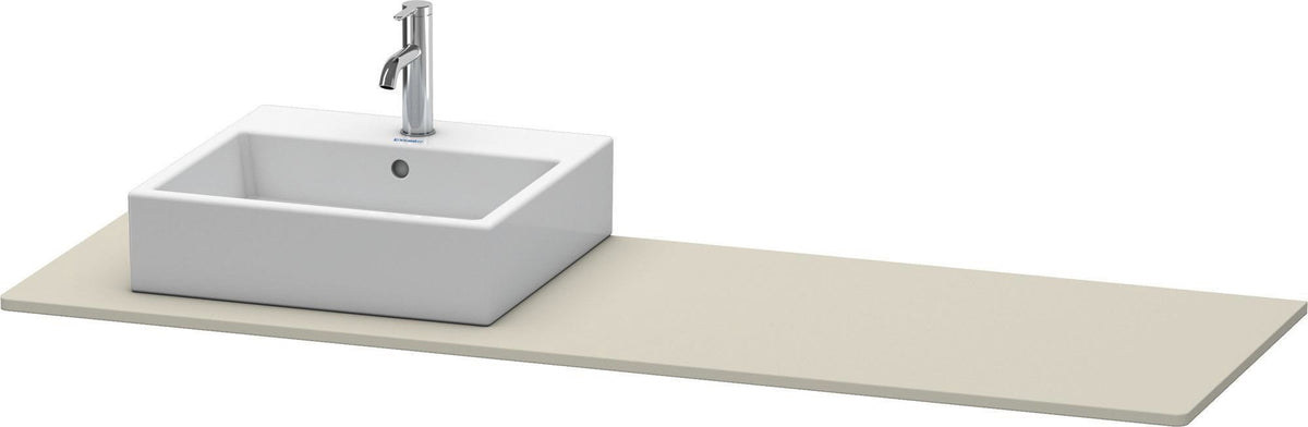 Duravit Konsole XSquare 1600 mm Taupe Seidenmatt mit 1 Ausschnitt links