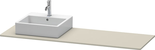 Duravit Konsole XSquare 1600 mm Taupe Seidenmatt mit 1 Ausschnitt links