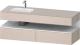 DURAVIT Qatego Studio F. A. Porsche Einbauwaschtisch mit Konsolenwaschtischunterbau 1600 mm Weiß Matt