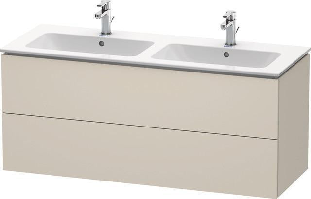 Duravit L-Cube Waschtischunterbau 1290 mm taupe supermatt mit Tip-On-Technik