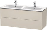 Duravit L-Cube Waschtischunterbau 1290 mm taupe supermatt mit Tip-On-Technik