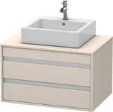 Duravit Ketho Waschtischunterbau 800 mm wandhängend, 2 Schubkästen, basalt matt