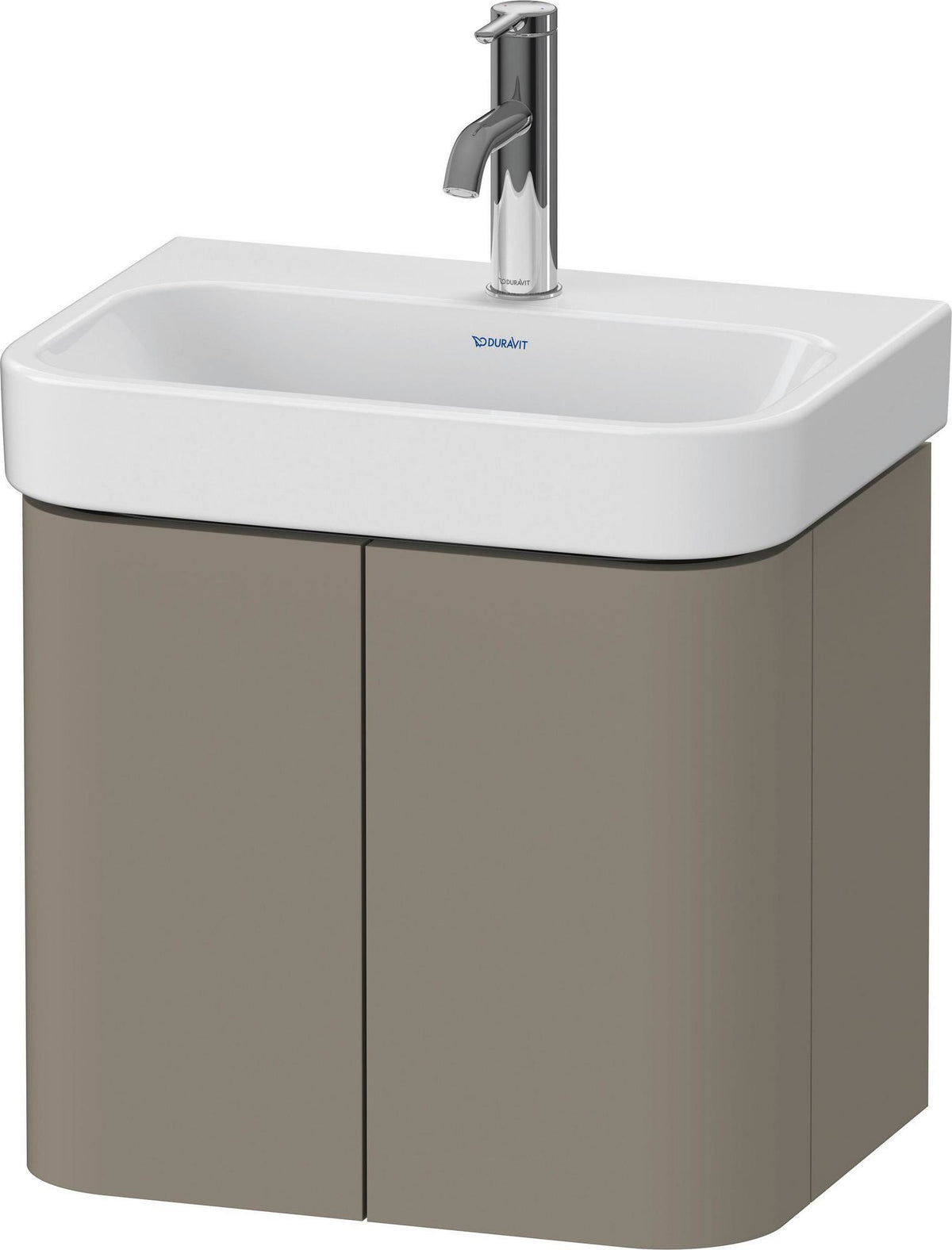 DURAVIT Happy D.2 Waschtischunterbau taupe supermatt 475 mm, 2 Türen, wandhängend