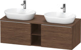 DURAVIT D-Neo Konsolenwaschtischunterbau 1400 mm betongrau matt mit 2 Auszügen und Bronze-Griffen