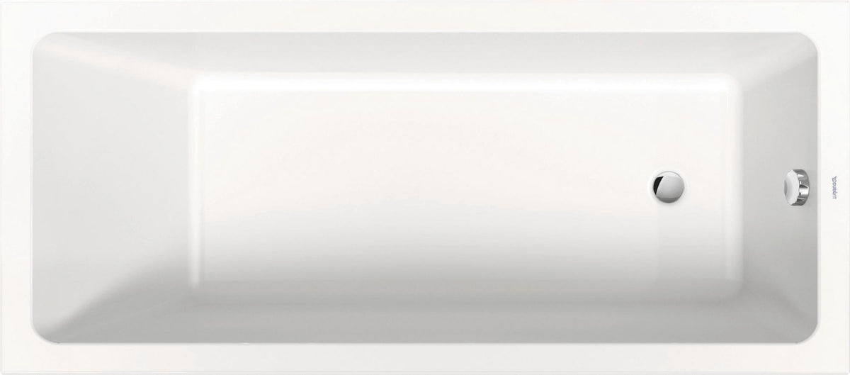 Duravit No.1 Badewanne 1500x700 mm Einbauversion mit 1 Rückenschräge in Weiß