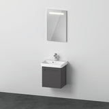 Duravit No.1 Möbel-Set 500x390mm Graphit Matt – Waschtisch, Unterbau, Spiegel, 1 Tür rechts
