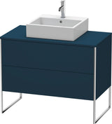 Duravit XSquare Konsolenwaschtischunterbau 1000 mm Nachtblau seidenmatt mit 2 Schubkästen