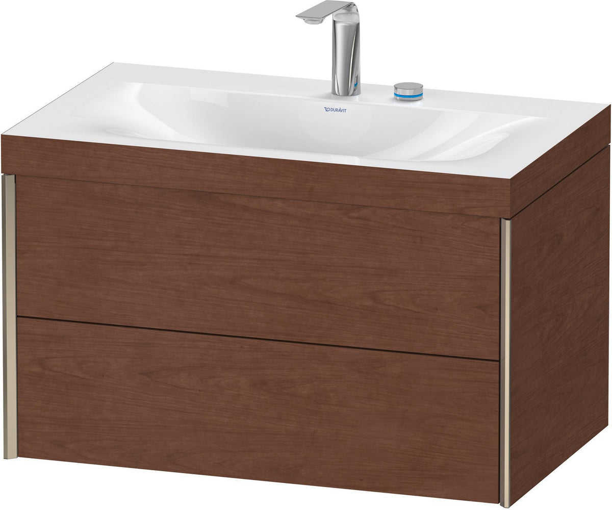 DURAVIT XViu c-bonded Waschtischset 800 mm wandhängend mit 2 Schubkästen und Tip-on-Technik