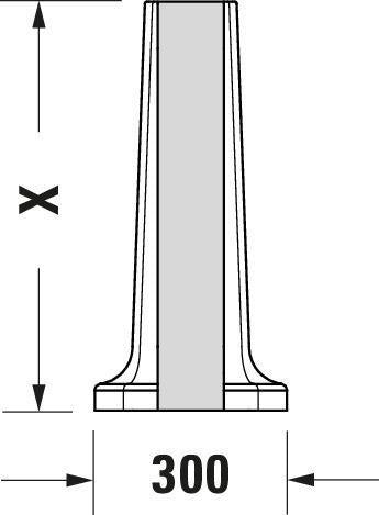 DURAVIT Standsäule Serie 1930 Weiß 296x300x630 mm aus Sanitärkeramik