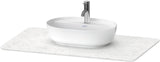 DURAVIT Luv Quarzsteinkonsole 988 mm, 1 Ausschnitt, Weiß Struktur, ohne Beleuchtung