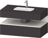 DURAVIT Qatego Einbauwaschtisch mit Konsolenwaschtischunterbau 1000 mm, 1 Auszug, antibakteriell