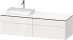 weiß hochglanz / Mitteldichte Faserplatte (MDF) / 2 Schubkästen, 2 Auszüge