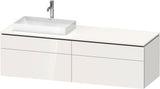 Duravit L-Cube Waschtischunterbau 1620 mm taupe supermatt mit Tip-On und Soft-Close
