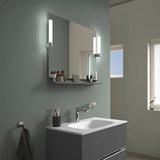 DURAVIT Sivida Spiegelablage 800x115x35mm Chrom/Weiß Matt – Montage unter Spiegel inkl. Befestigungsmaterial
