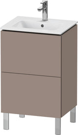 Duravit L-Cube Waschtischunterbau bodenstehend, 2 Auszüge, Weiß Matt, 520 mm