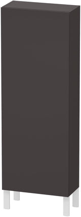 Duravit L-Cube Halbhochschrank 500 mm, 1 Tür links, betongrau matt, wandhängend, Soft-Close