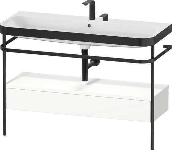 Duravit Waschtischset HAPPY D.2 PLUS 1175x490mm ein Hahnloch taupe supermatt