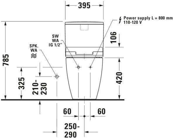 DURAVIT SensoWash Slim Dusch-WC Sitz weiß mit Fernbedienung und Durchlauferhitzer