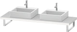 DURAVIT L-Cube Konsole variabel 45 mm weiß matt mit 2 Ausschnitten, 550 mm tief