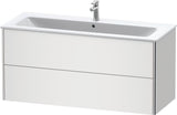 DURAVIT XSquare Waschtischunterbau 1210 mm, 2 Schubkästen, Weiß Matt, wandhängend