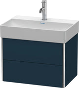 Duravit XSquare Waschtischunterbau 584 mm, 2 Schubkästen, Betongrau Matt, wandhängend