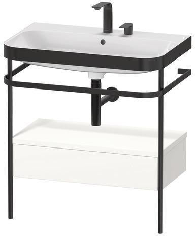 Duravit Waschtischset Happy D.2 Plus 775x490mm ein Hahnloch taupe supermatt