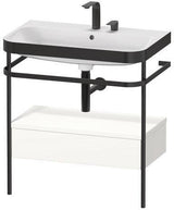 Duravit Waschtischset Happy D.2 Plus 775x490mm ein Hahnloch taupe supermatt