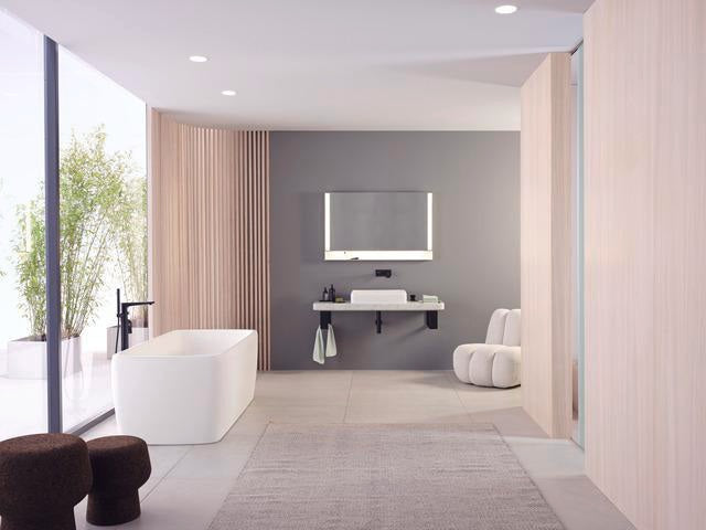 DURAVIT Qatego Aufsatzbecken mit Konsole 1400 mm Weiß Hochglanz HygieneGlaze