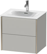 Duravit XViu Waschtischunterbau wandhängend 610 mm betongrau matt mit Tip-On-Technik und Soft-Close