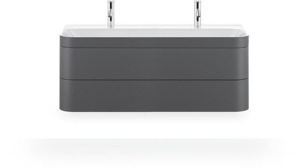 DURAVIT Happy D.2 c-bonded Waschtischset 1175 mm wandhängend mit 2 Schubkästen und Tip-on Technik