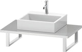 Duravit L-Cube Konsole variabel 550 mm tief, Amerikanischer Nussbaum, mit Ausschnitt