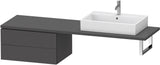 DURAVIT L-Cube Unterschrank 720 mm, 2 Schubkästen, weiß matt, wandhängend