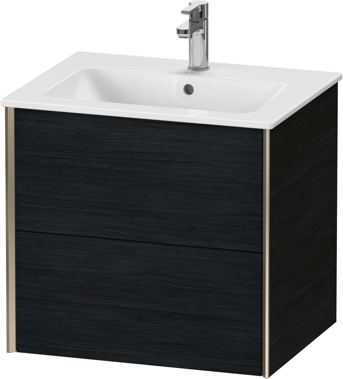 DURAVIT XViu Waschtischunterbau wandhängend 610 mm, 2 Schubkästen, weiß matt – ohne Griff, mit Tip-On-Technik