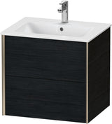 DURAVIT XViu Waschtischunterbau wandhängend 610 mm, 2 Schubkästen, weiß matt – ohne Griff, mit Tip-On-Technik
