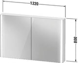 DURAVIT XViu Spiegelschrank 820 mm mit LED-Beleuchtung, Sensorschalter und Front- & Innenspiegel