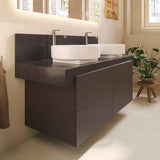 DURAVIT Balcoon Konsole 1400x370x550 mm mit Ausschnitt links, Lava Struktur