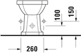 DURAVIT Stand-Bidet Serie 1930 600 mm mit Überlauf, 1 Hahnloch, weiß