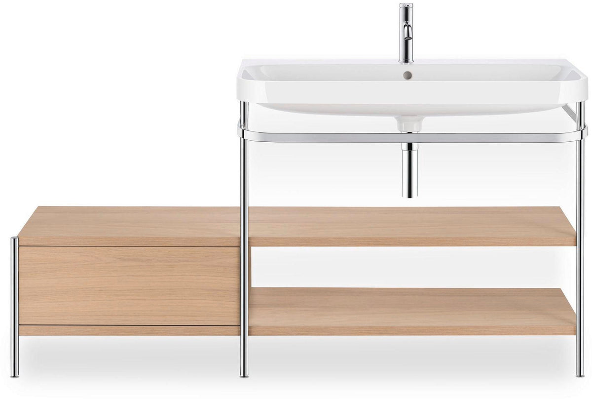 Duravit C.1 Einhebel-Waschtischmischer M mit Zugstange, Schwarz Matt
