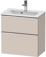 Duravit D-Neo Waschtischunterbau 610 mm betongrau matt mit Soft-Close und Bronze-Griff
