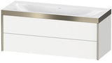 Duravit Möbelwaschtischset XViu 1200x480mm mit Unterbau, 2 Schubkästen, Ahorn mitte