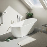 Duravit D-Neo Einhebel-Wannenmischer bodenstehend mit Keramikmischsystem in Chrom