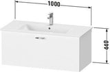 Duravit XBase Waschtischunterbau 600 mm wandhängend, 1 Auszug, weiß matt, mit Soft-Close