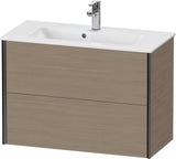 DURAVIT XViu Waschtischunterbau wandhängend 810 mm, 2 Schubladen, champagner matt/weiß matt